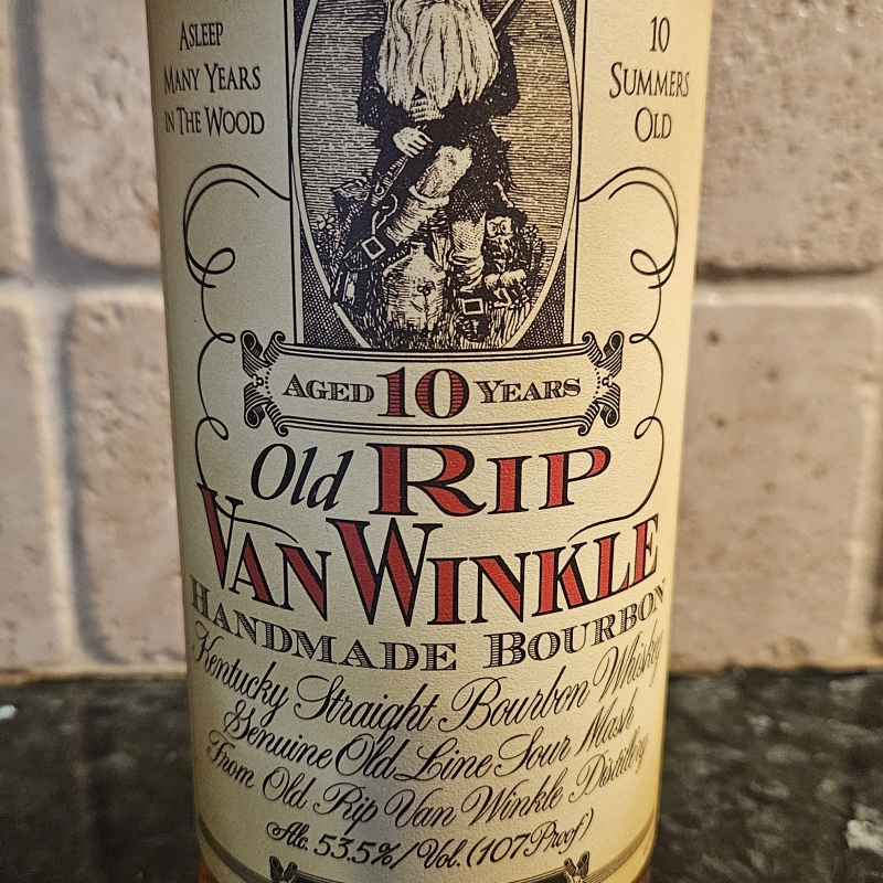 Old Rip Van Winkle 10 Years Old Kentucky Straight Bourbon Whiskey 107 Proof