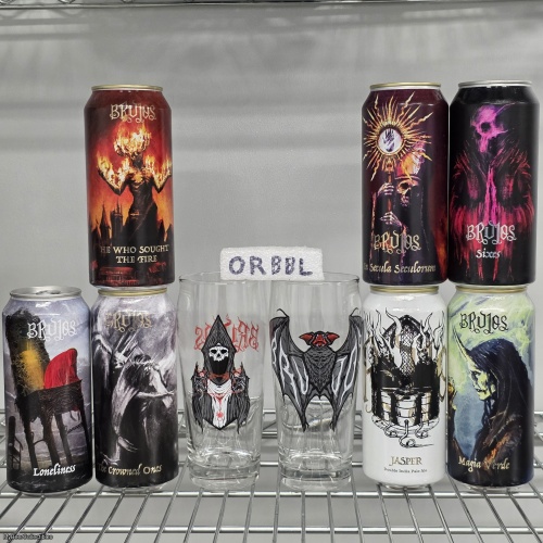 Brujos Dec/Jan 7x IPA + 1x Glass: The Crowned Ones, He Who Sought The Fire, Loneliness, Magia Verde, Jasper, In Secula Seculorum, Sixes