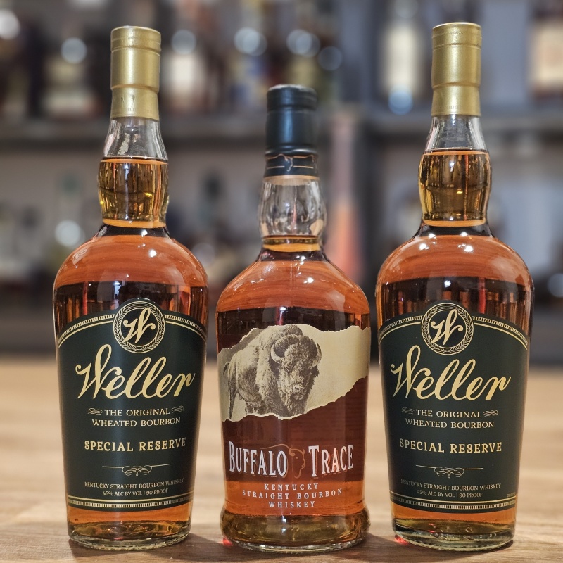 2x WELLER SPECIAL RESERVE (NEW GOLD TOP!!!) + 1x BUFFALO TRACE