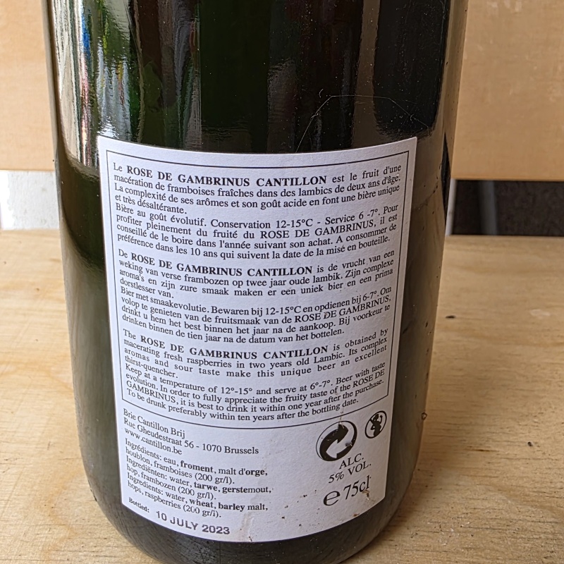 Rose De Gambrinus Cantillon- June 2023