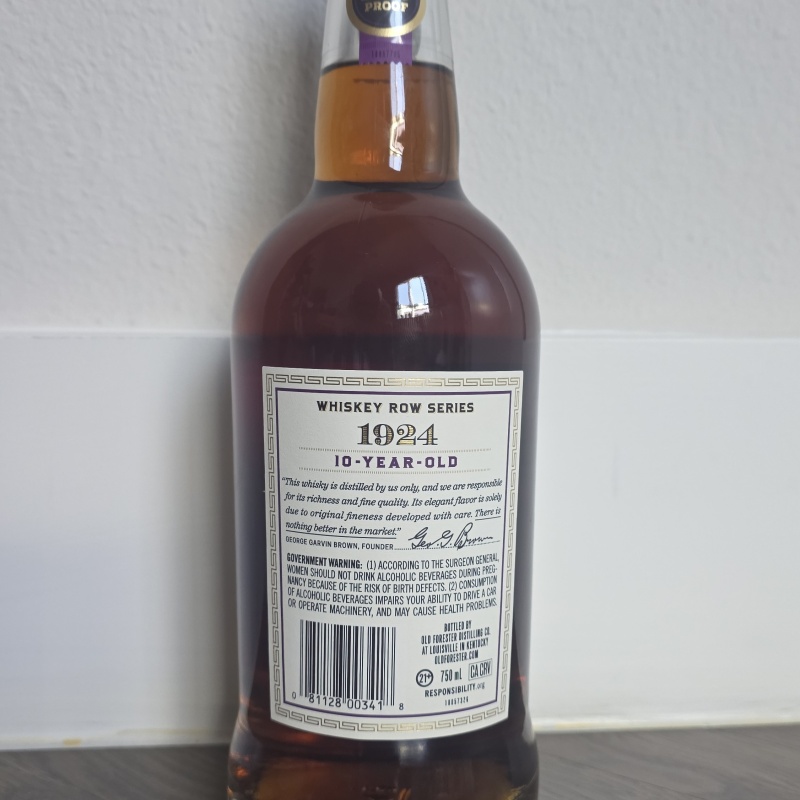 Old Forester 1924 10 Year Old Straight Bourbon