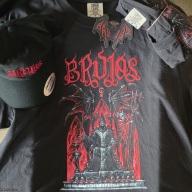 Brujos Aniversario II hat, shirt (M or L) and sticker
