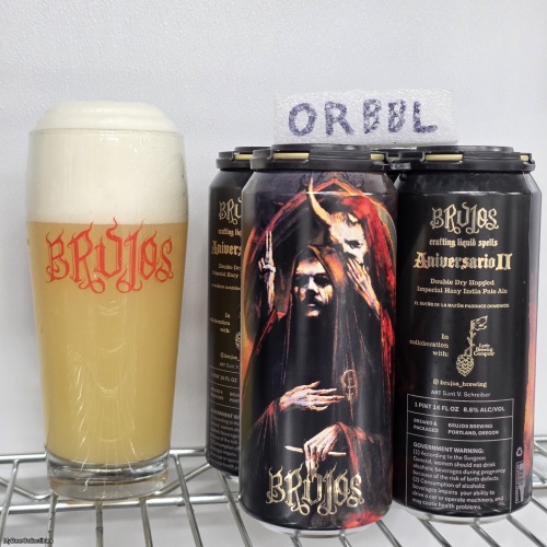 Brujos + Lyric Brewing Verba Volant DIPA 4 pack - 4.56 Untappd rated from Aniversario II