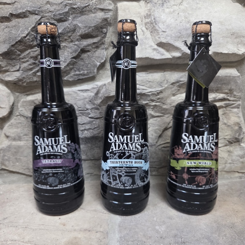 Sam Samuel Adams Barrel Room Collection 2013 Rare, Discontinued- Tetravis, Thirteenth Hour, New World