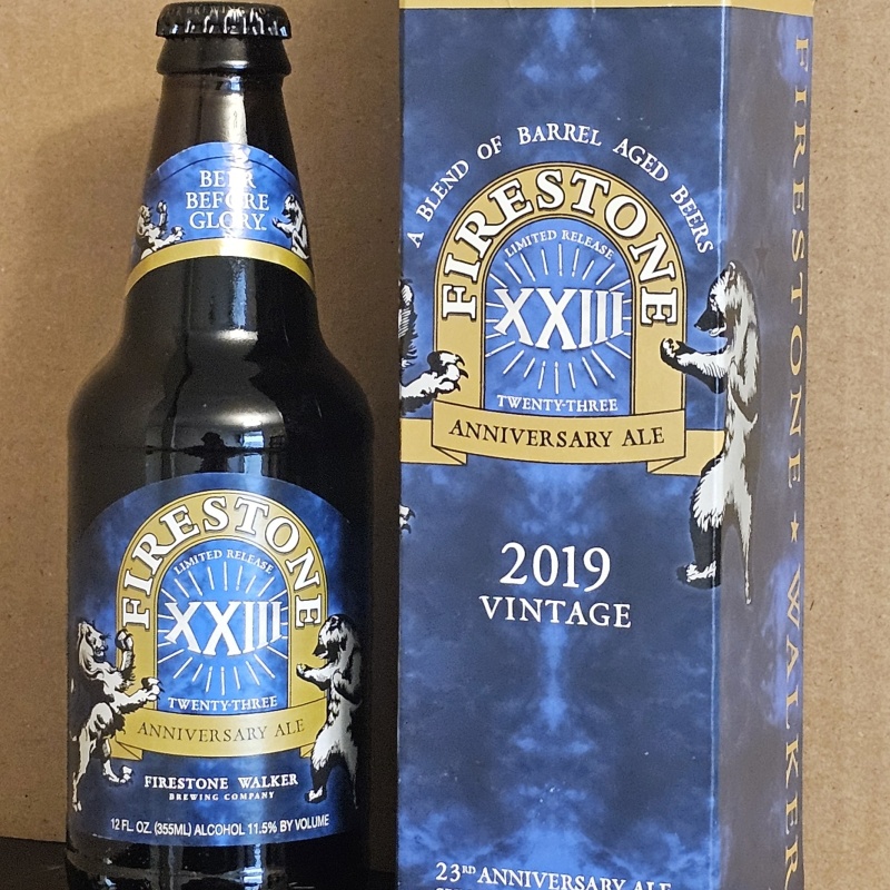 2019, 23rd Firestone Walker XXIII Anniversary Ale, 355ml, 11.5% ABV Paso Robles, CA.