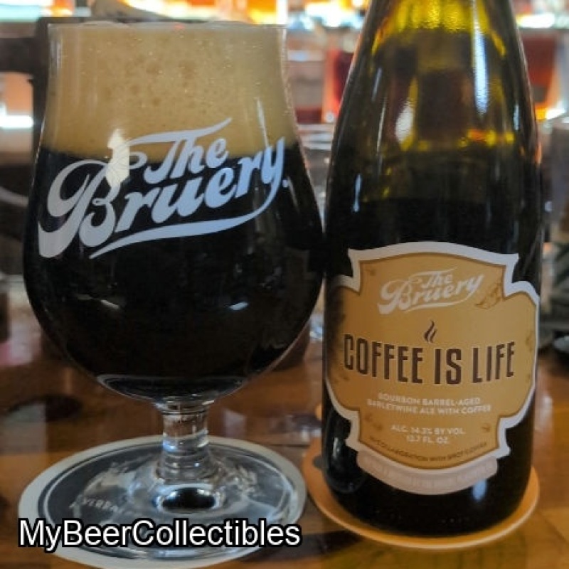 BRUERY Coffee Is Life (2025)..Bourbon Barrel-Aged Barleywine Ale with Coffee