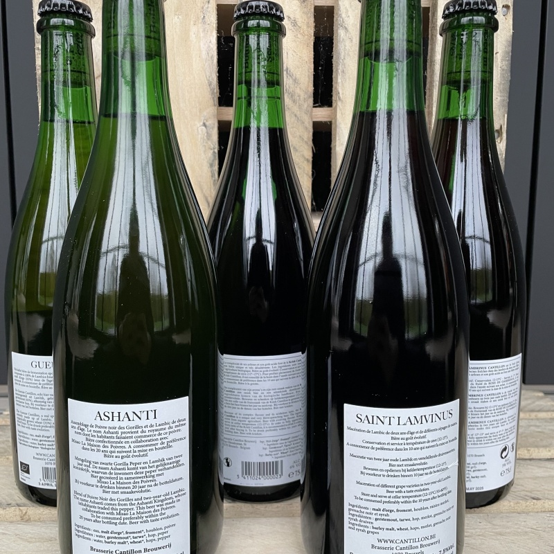 Cantillon Ashanti + Lamvinus + Geuze + Kriek + Rosé de Gambrinus