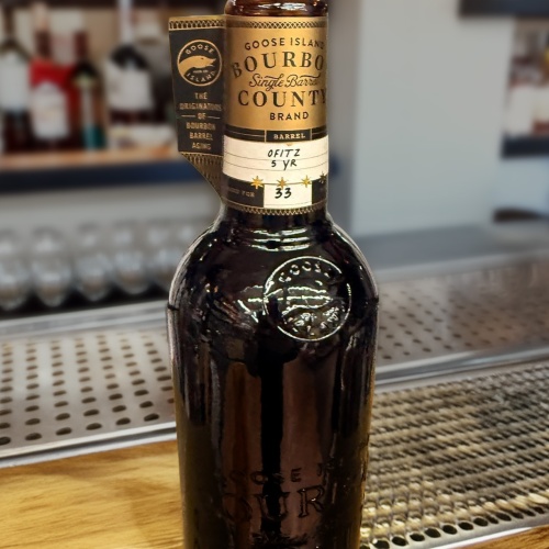 Bourbon County Brand Single Barrel Stout aged in Old Fitzgerald barrels for 33 months BCBS Stock Room At GNS Market Old Fitz barrel pick