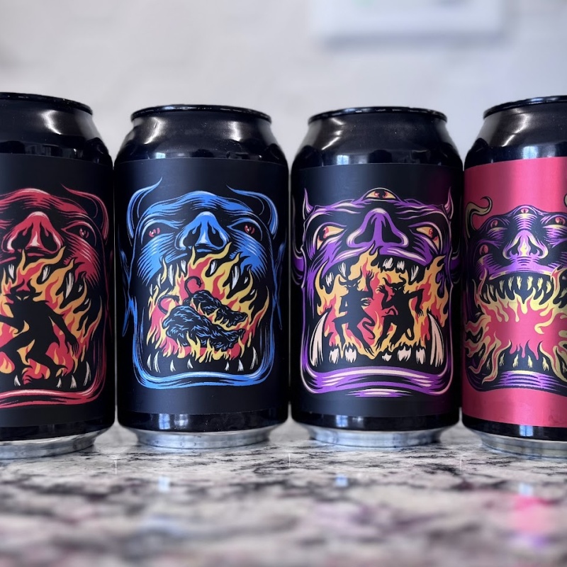 Half Acre Catch Hell 4 can set. Single Barrel 2024, Double Barrel 2025, Triple Barrel 2026, and Ancho Ancho