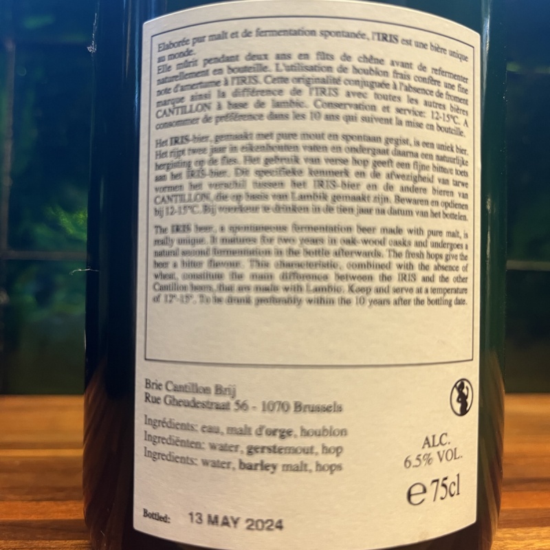 1 bottle (75cl) of CANTILLON IRIS - Latest !!!
