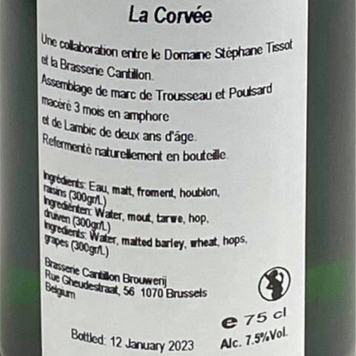 1 time Cantillon La Corvee 2023 (750ml)