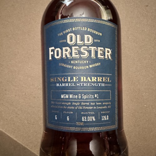 Old Forester Single Barrel Barrel Strength Bourbon Store Pick