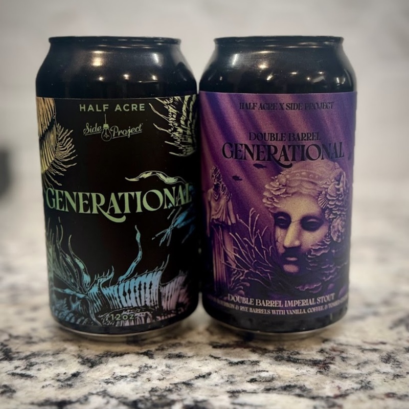 Half Acre / Side Project, Generational Blend 2 and Double Barrel Generational (Half Acre release)