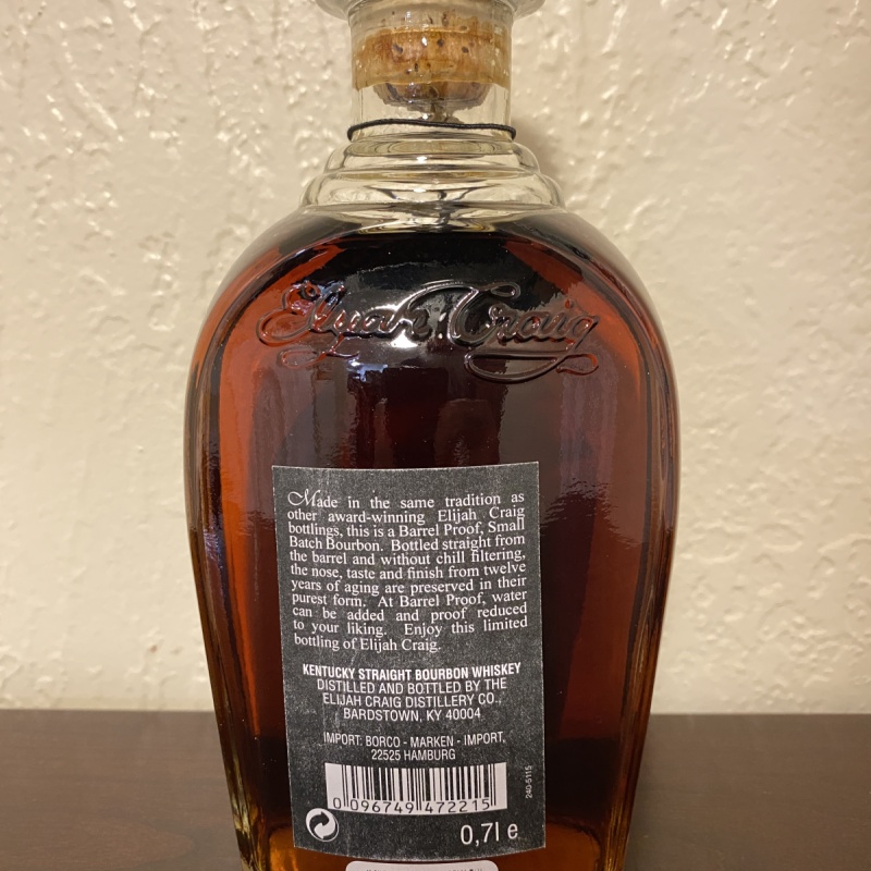 Elijah Craig Barrel Proof 2014