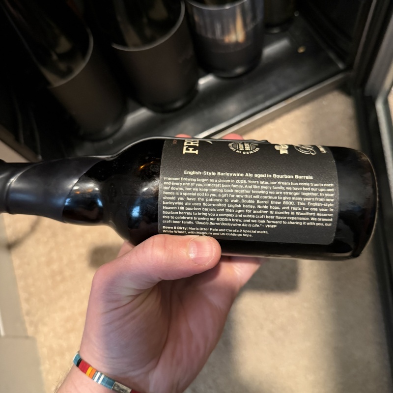 One 12oz Bottle of Double Barrel Brew 8000 2024 by Fremont (UT: 4.52)