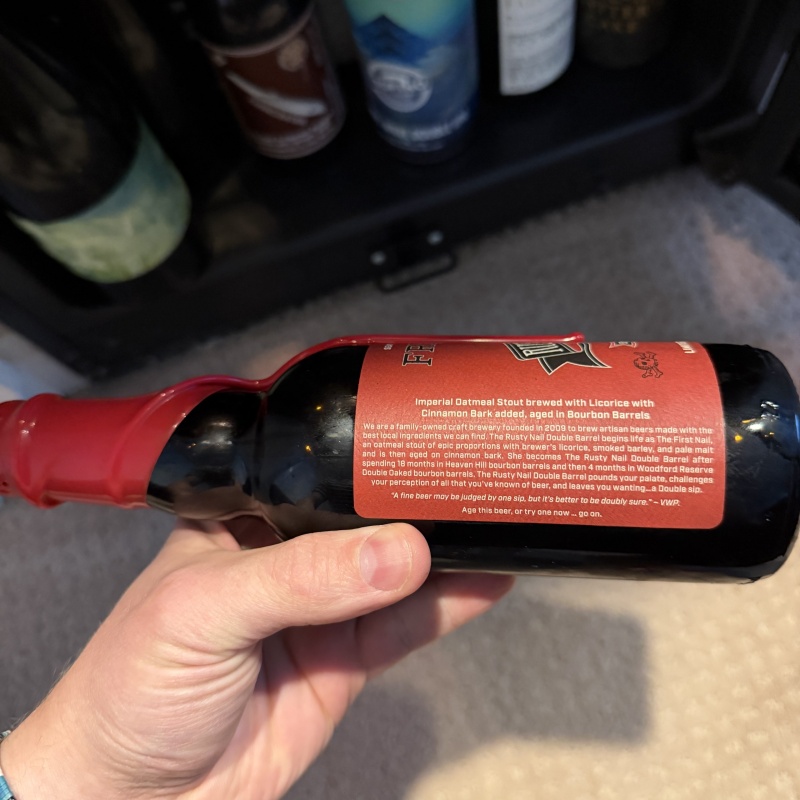 One 12oz Bottle of Double Barrel Rusty Nail 2025 by Fremont (UT: 4.5) + One 12oz Bottle of Double Barrel Brew 8000 2024 by Fremont (UT: 4.52)