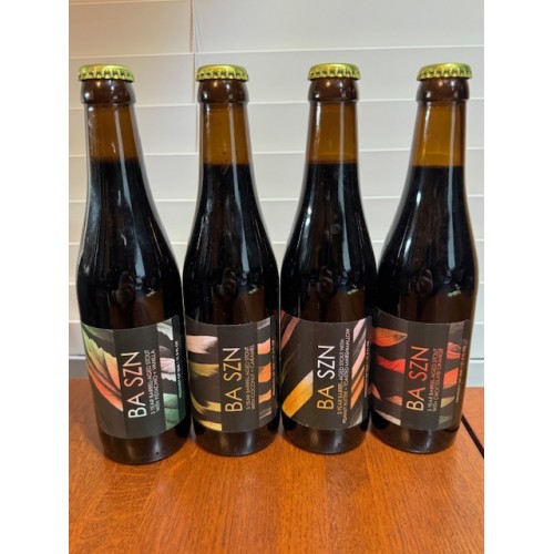 (4) Bottles 3 year Barrel Aged BA SZN Cycle - Pistachio and Vanilla & Coconut and Carmel & Peanut Butter and Marshmallow & Chocolate Orange