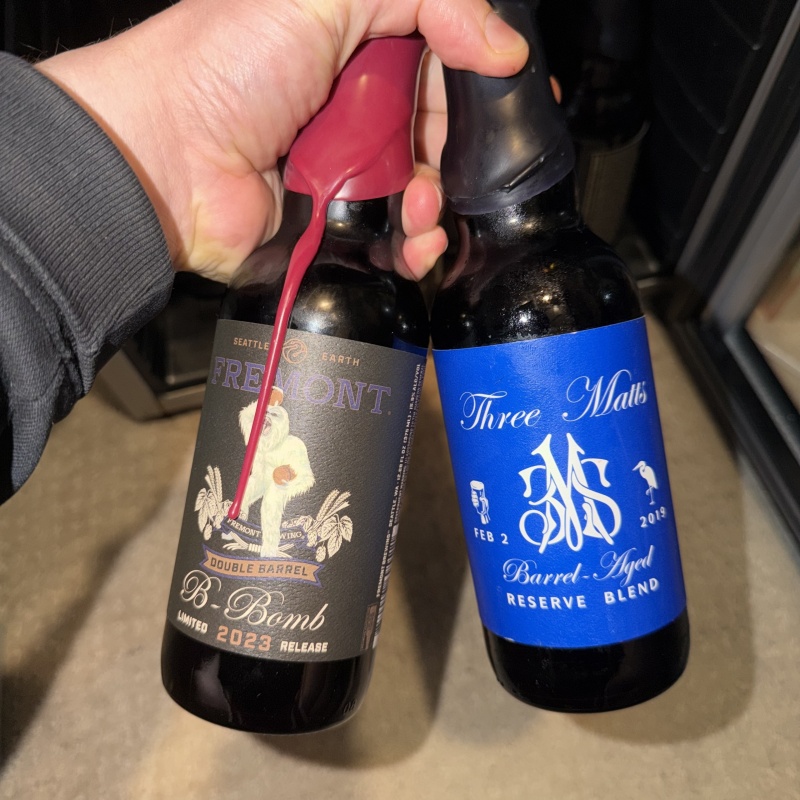 Rare 375ml Bottle of Three Matts by Fremont –2019 (UT: 4.56) + 375ml Bottle of Double Barrel B-Bomb by Fremont -- Bottled (UT: 4.38)