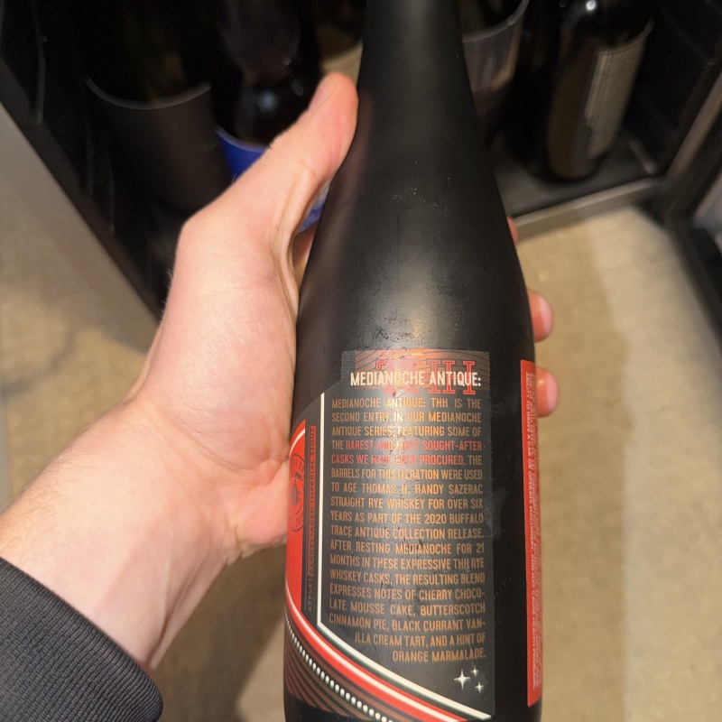 500ml Bottle of Medianoche Antique THH by Weldwerks -- Bottled 2022 (UT: 4.41)