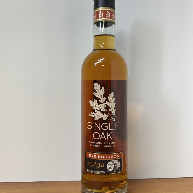 Buffalo Trace Single Oak Project Rye Bourbon Barrel# 80 - 90 Proof / SOP 375ml