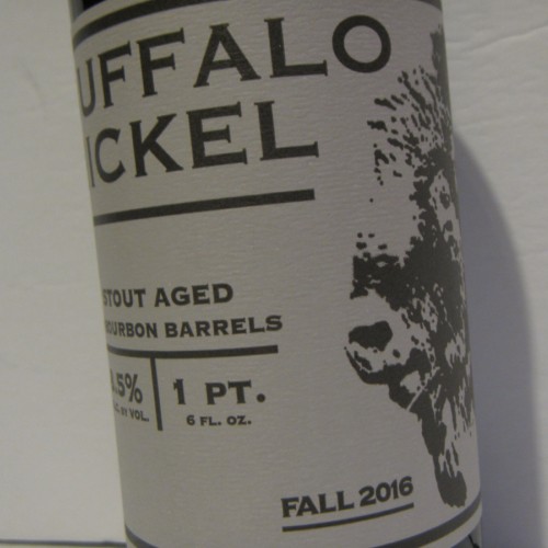 Double Nickel Buffalo Nickel Bourbon Barrel Aged Stout 2016, 22oz bottle
