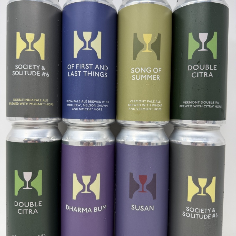 Hill Farmstead Brewery - Monthly IPA Mix 8-Pack - Edward Double Mosaic Citra Galaxy Motueka Mosaic Abner Harlan & More