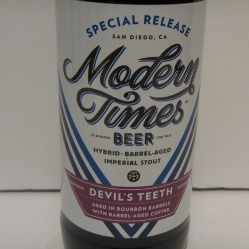 Modern Times Barrel Aged Devil's Teeth with Coffee, 22oz bottle