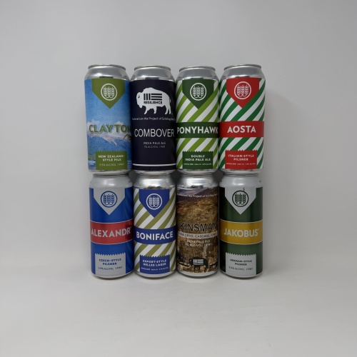 Schilling Beer Co - Monthly Mix 8-Pack - Alexandr Jakobus Clayton Aosta Combover Clayton Boniface