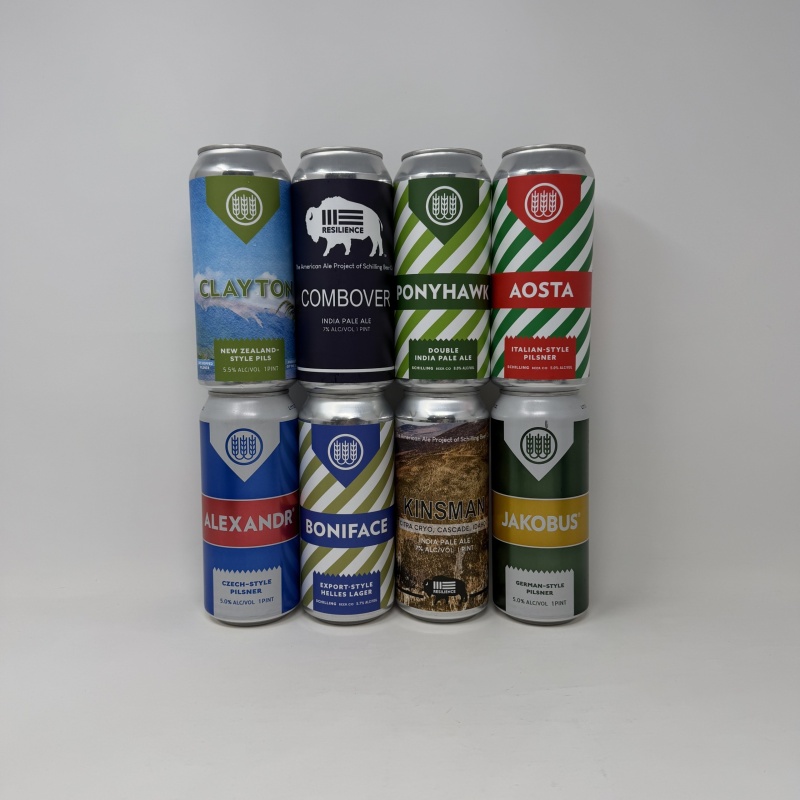 Schilling Beer Co - Monthly Mix 8-Pack - Alexandr Jakobus Clayton Aosta Combover Clayton Boniface