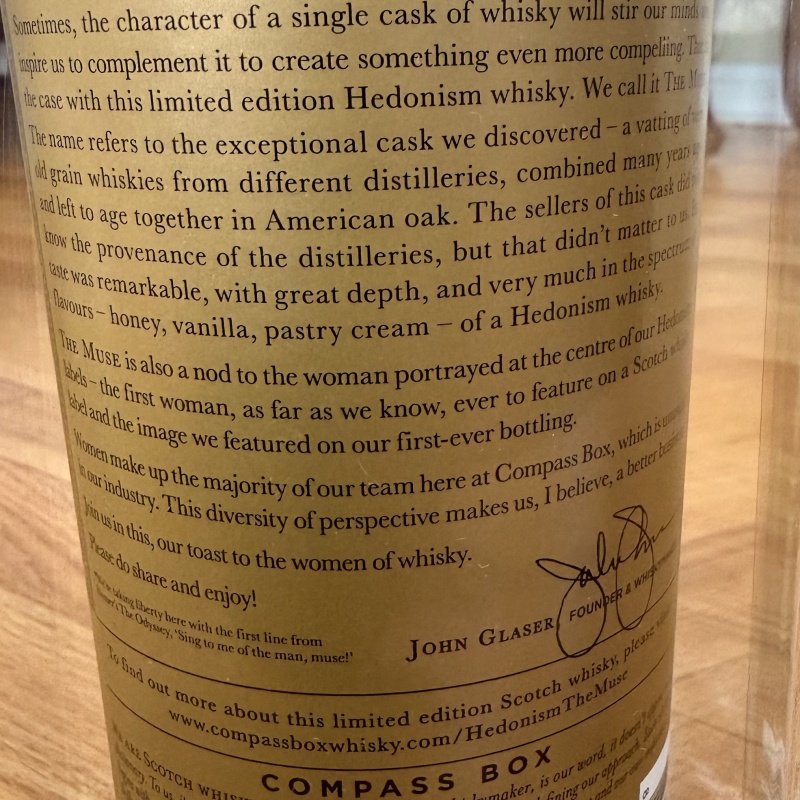 COMPASS BOX THE MUSE by JOHN GLASER