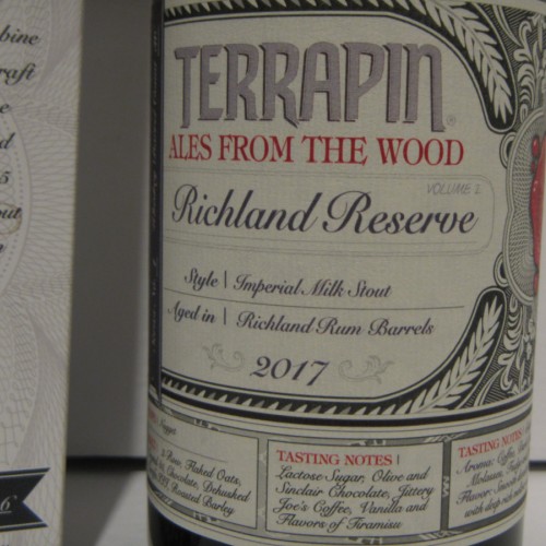 Terrapin 2017 Richland Reserve Volume 2 Imperial Milk Stout, 500ml boxed bottle