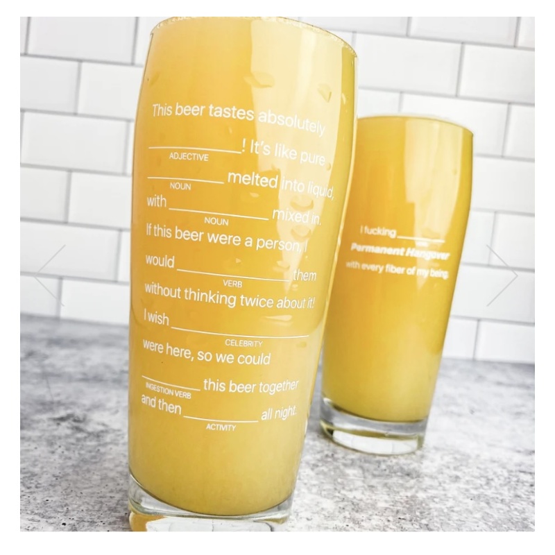 Permanent Hangover ~MY VERY SPECIAL BEER REVIEW Glass ~ New