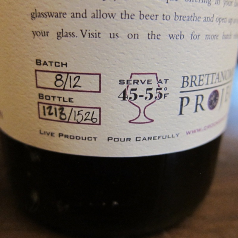 Crooked Stave Wild Wild Brett "Violet" W.W.B.V. Brett 750 Batch 8