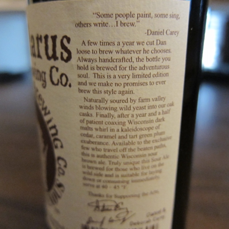 2013 New Glarus Wild Sour Ale 12 oz. x 2 Thumbprint