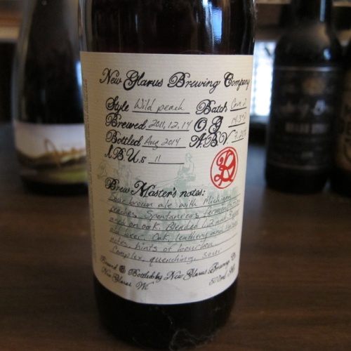 New Glarus Wild Peach "Very Sour Peach" 2014 R&D
