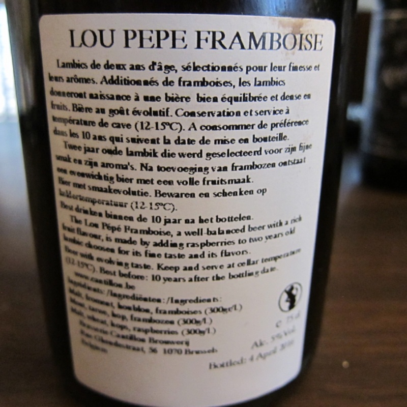 Cantillon Lou Pepe Framboise Lambic 2013 750