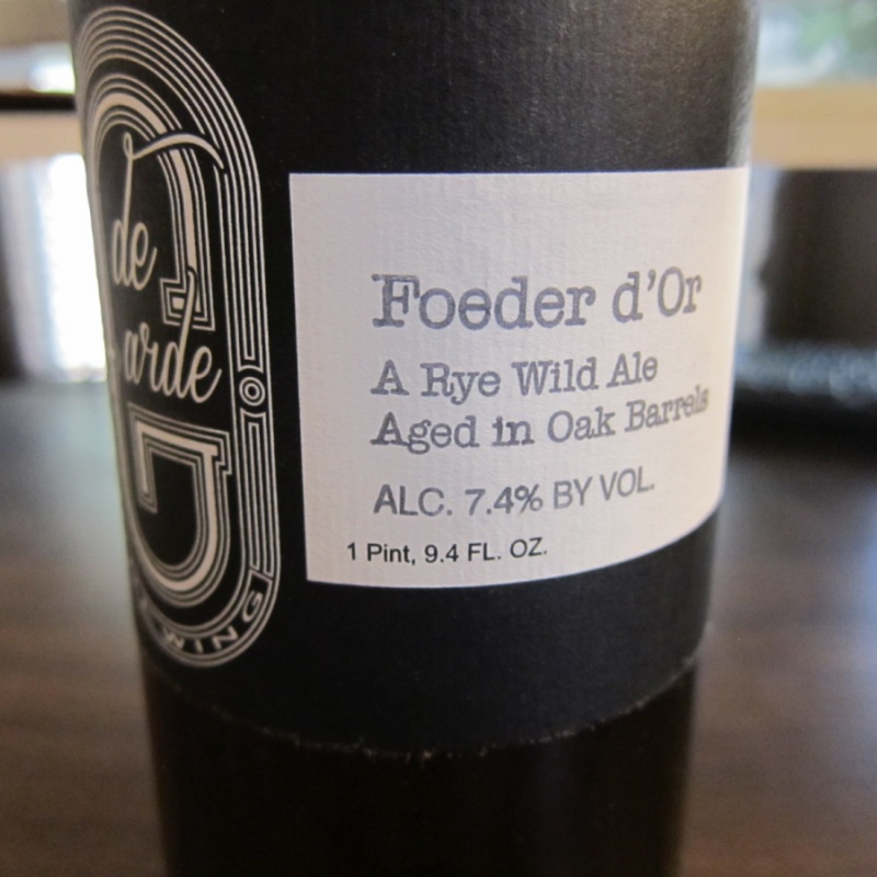 De Garde Foeder d'Or Rye Wild Ale deGarde 750