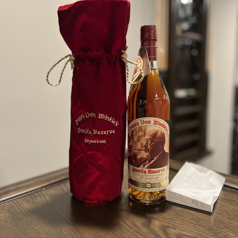 Pappy Van Winkle 20 year old Bourbon