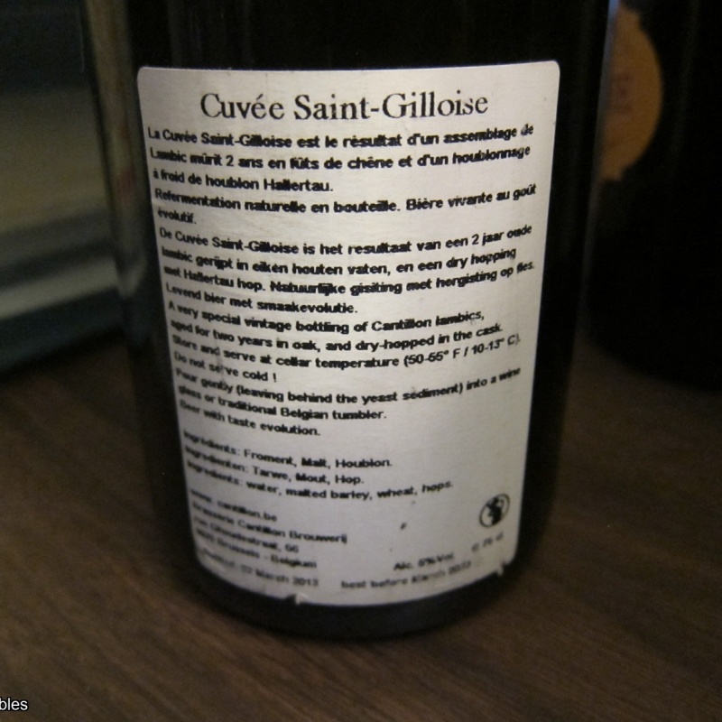 2013 Cantillon Cuvee Saint Gilloise 750
