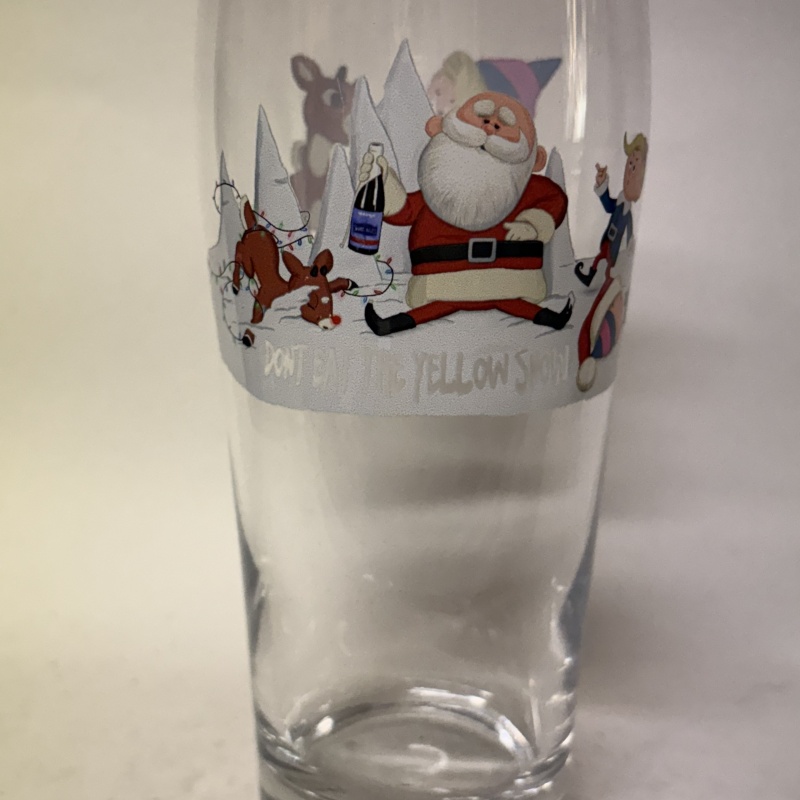 DONT EAT THE YELLOW SNOW CHRISTMAS GLASS - MISFITS