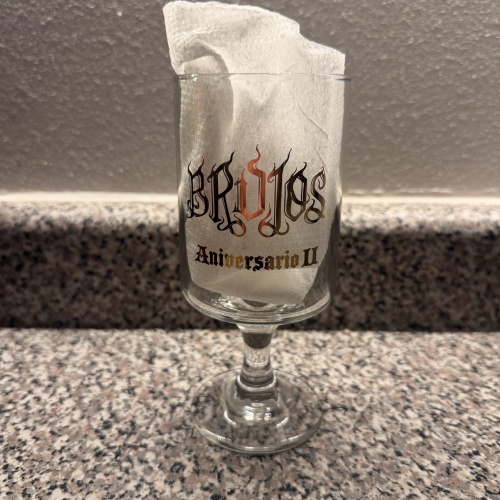 24 Hours! Brujos Anniversary Aniversario II Taster Glass Rare