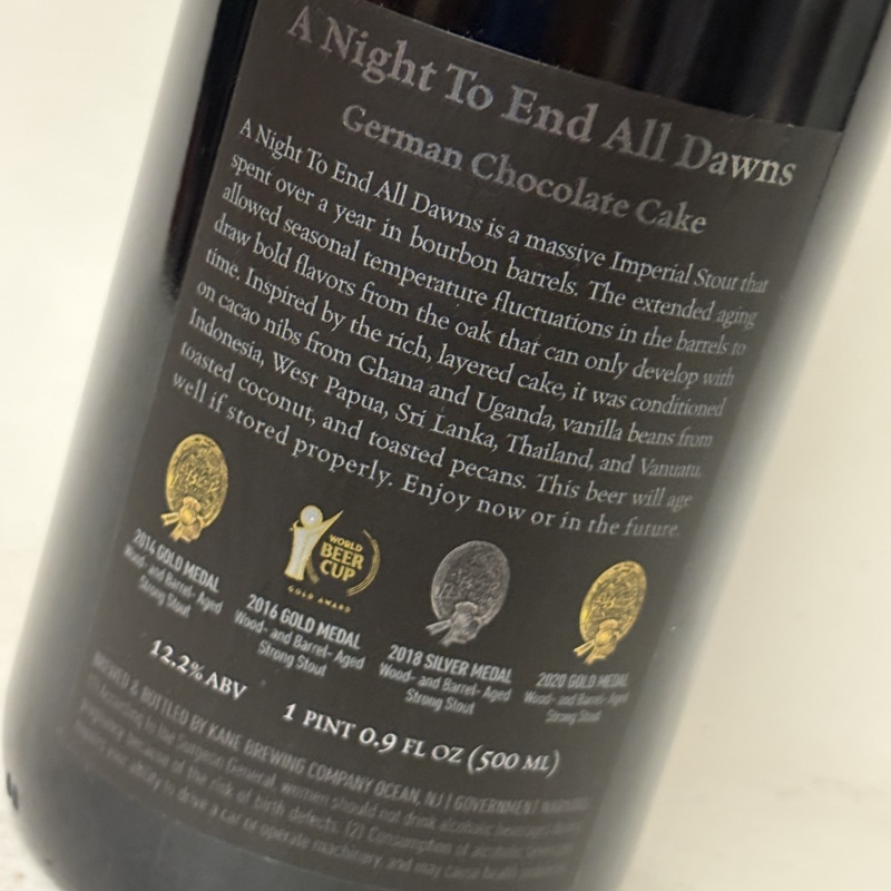 KANE A NIGHT TO END ALL DAWNS ANTEAD 2025 GERMAN CHOCOLATE CAKE BA STOUT