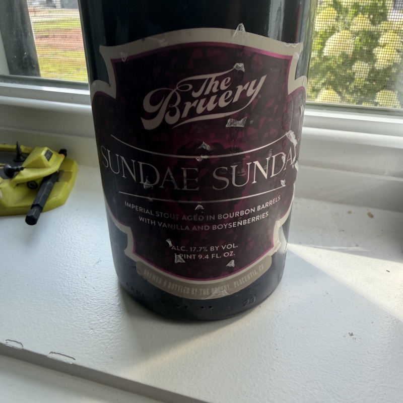 Sundae Sunday. The Bruery