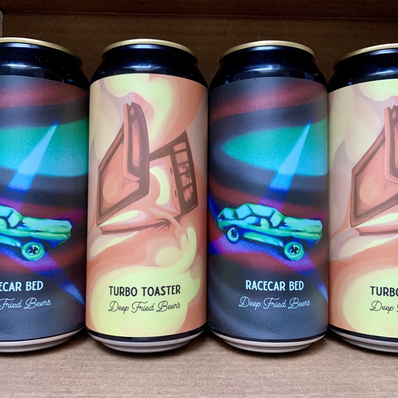 Deep Fried Beers 4pk Turbo Toaster, Racecar Bed