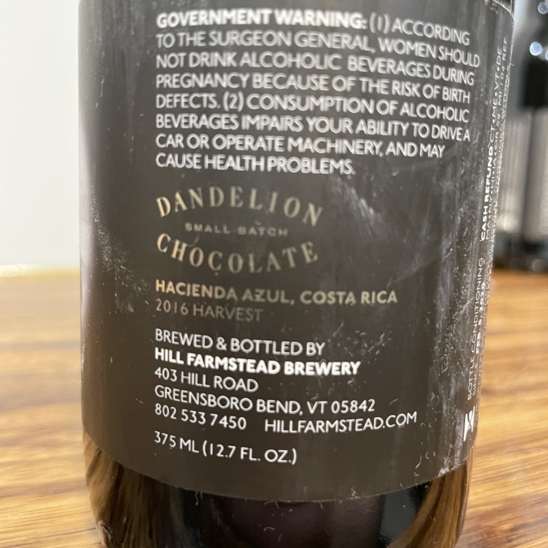Hill Farmstead Damon Dandelion 2020 Bottling