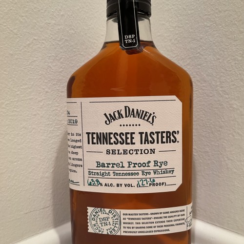 Jack Daniel's Barrel Proof Rye Tennessee Tasters 2019