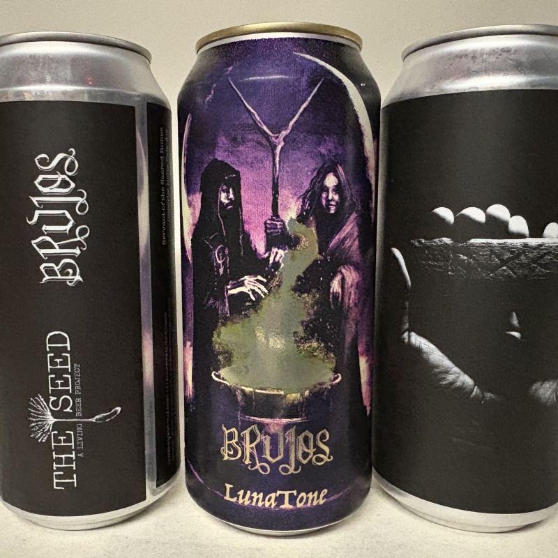 The Seed & Brujos Collab Servant of the Sacred Runes IPA *& BRUJOS LUNA TONE TIPA