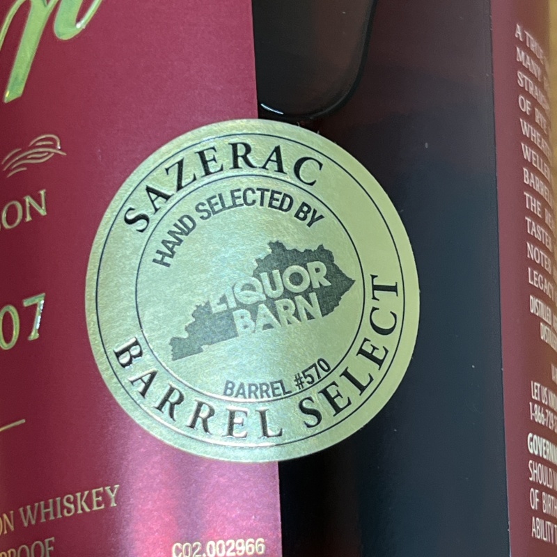 Weller Antique Liquor Barn Store Pick  - 107 Proof / OWA SP