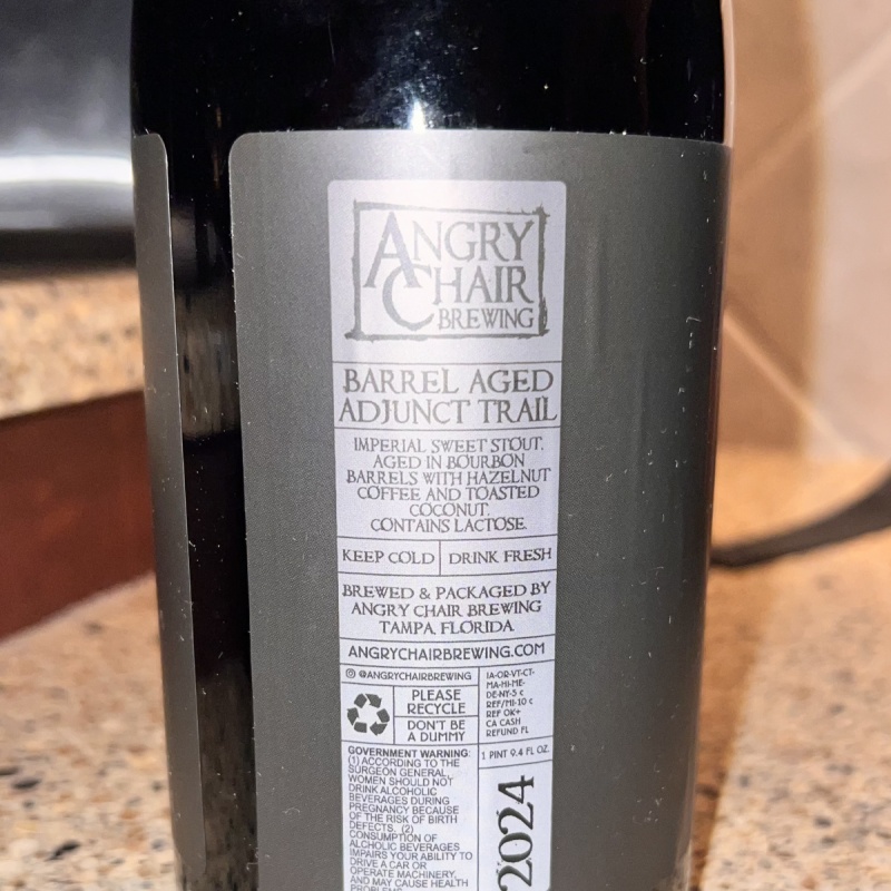 Angry Chair Barrel Aged Adjunct Trail 2024 FREE SHIPPING