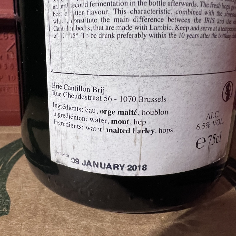 **New Years sale! ** Cantillon Iris 2018 **